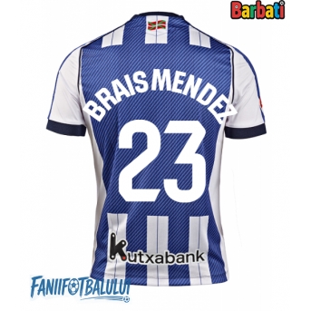 Real Sociedad Brais Mendez #23 Tricou Fotbal Replică 2025-26 Barbati Acasa